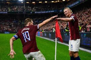 双星闪耀！哈兰德12球、厄德高7助攻均排名世欧预第一位