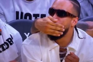 😂骂多脏啊?狄龙在板凳上喷人吃T 队友伸手挡住了他的嘴